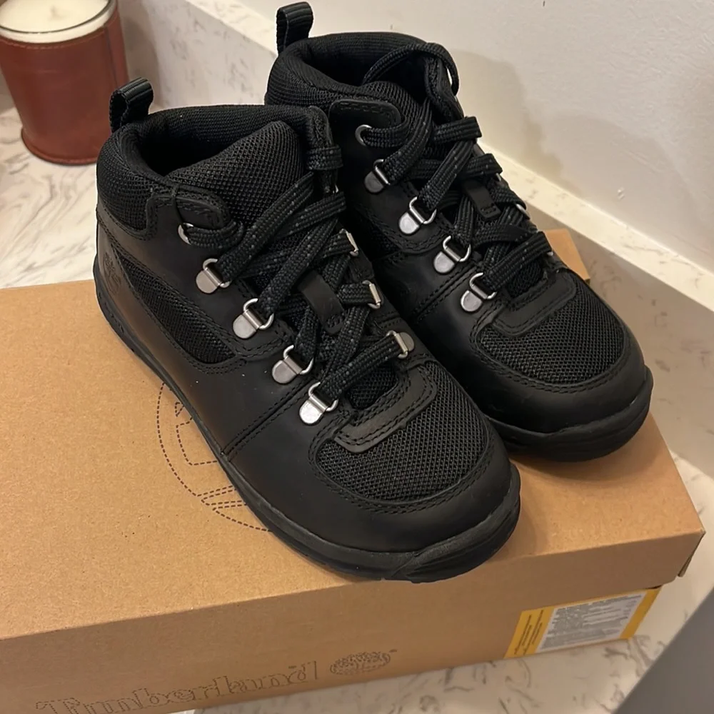 Timberland GT Scramble Mid 3588R Boots Toddlers Boys Girls Size 12 new black
